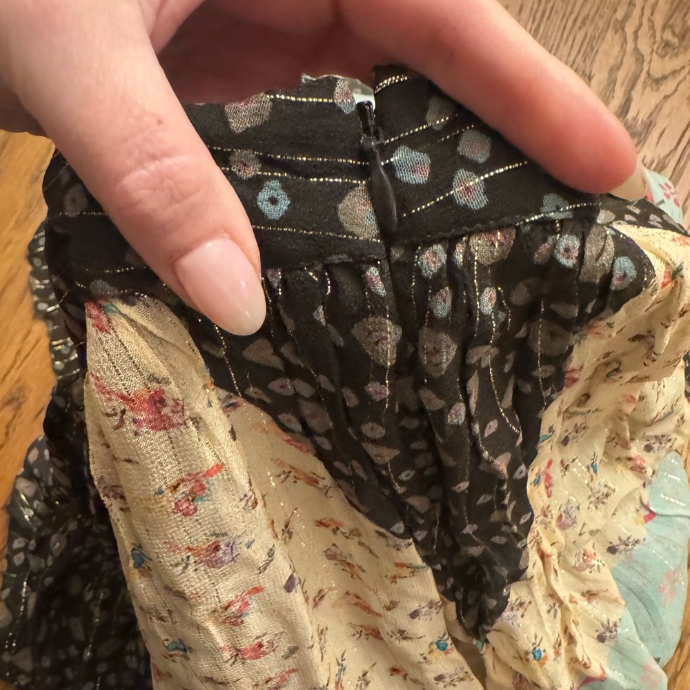 Anthropologie VERB Margot Pleated Floral Maxi Skirt Size 10 made in India - Picture 6 of 7